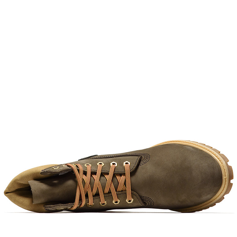 Timberland Premium 6" Lace Up Waterproof Boot - Dark Brown/Nubuck Olive