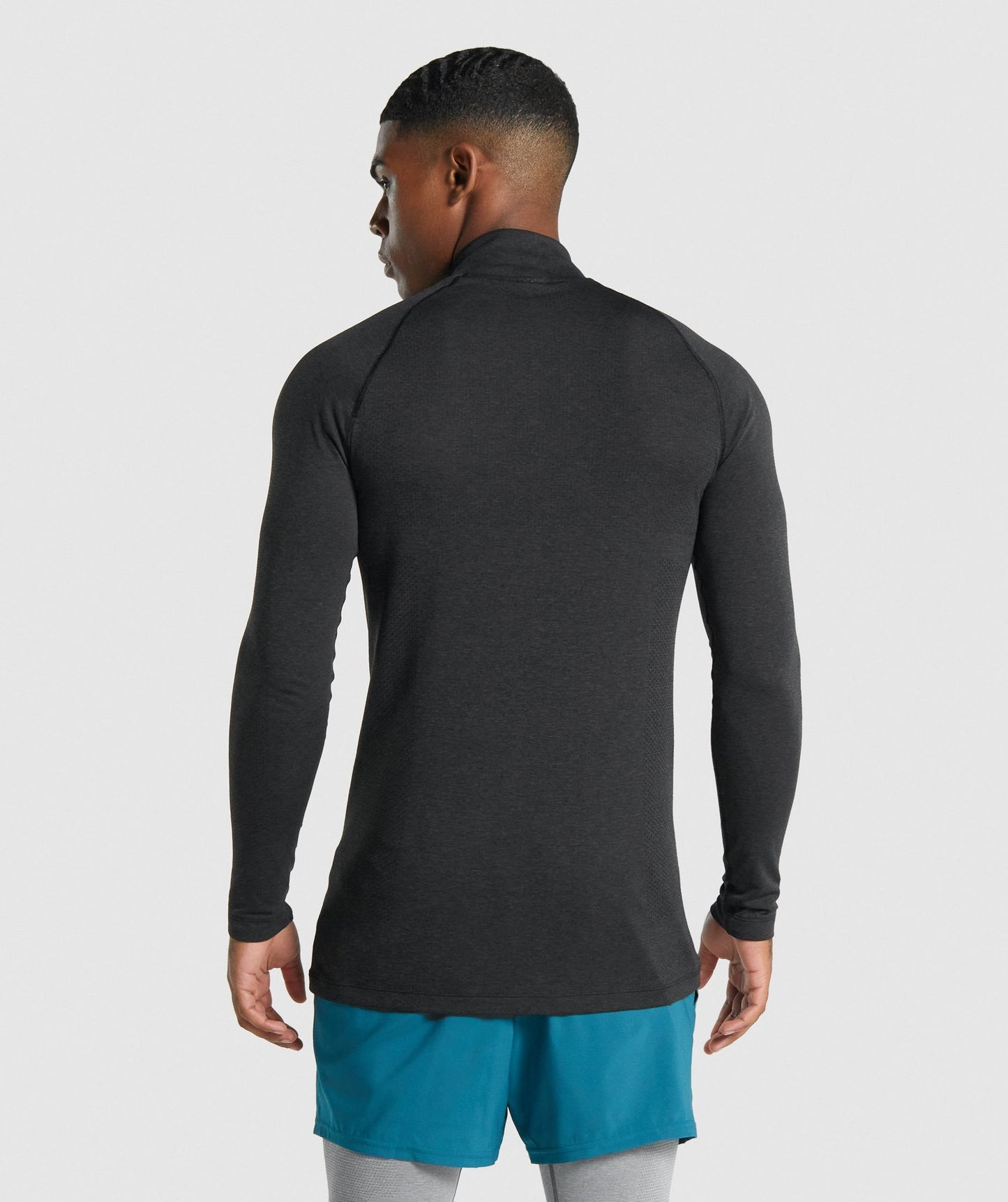 Gymshark Vital Light 1/4 Zip - Black Marl