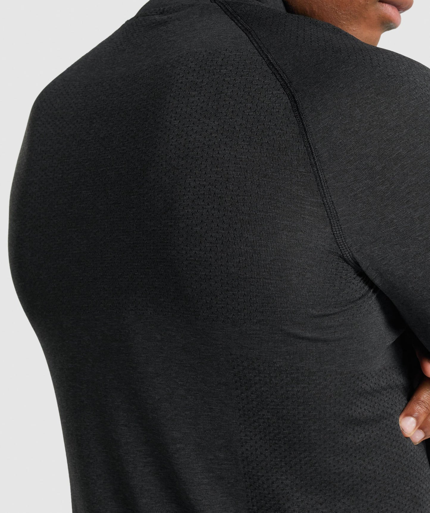 Gymshark Vital Light 1/4 Zip - Black Marl