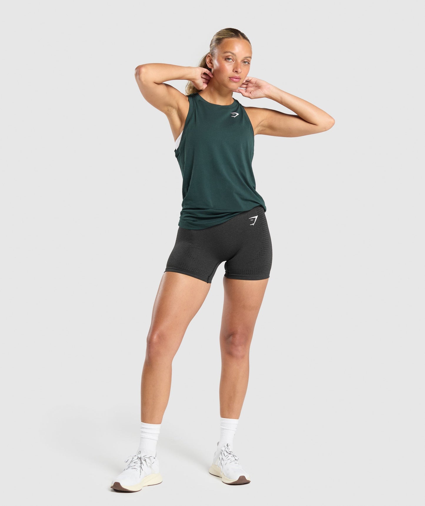 Gymshark Vital Seamless 2.0 Light Tank - Woodland Green/ Marl