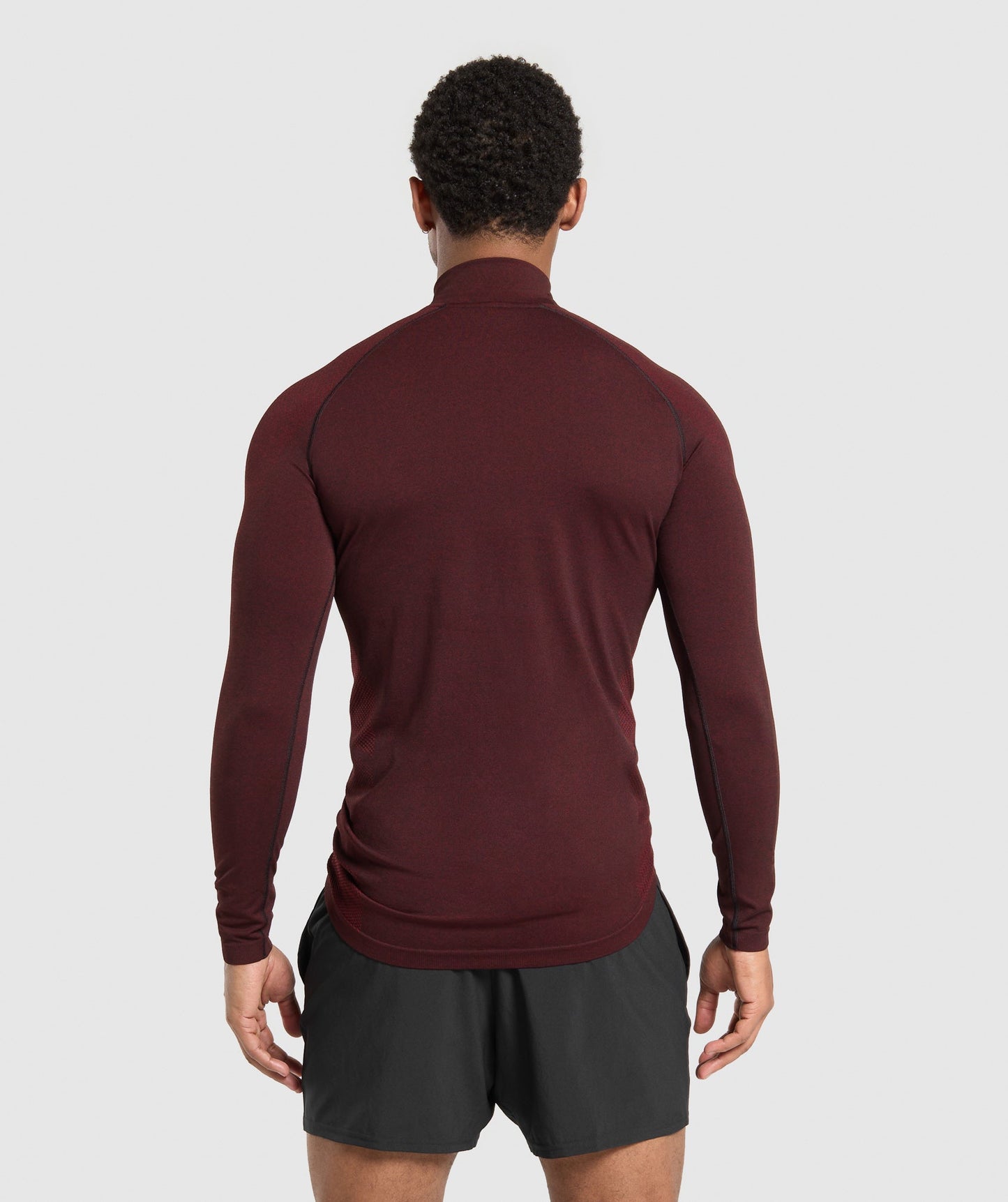 Gymshark Vital Seamless 1/4 Zip - Black/Sets Red
