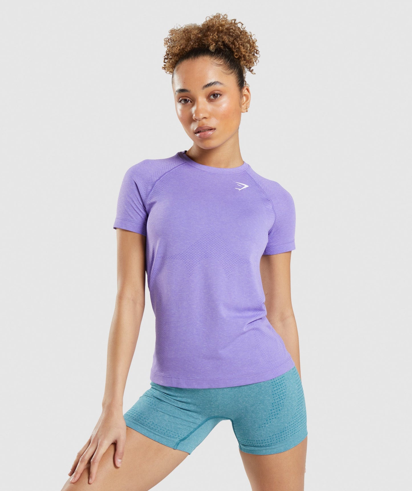 Gymshark Vital Seamless 2.0 Light T-Shirt - Bright Purple Marl