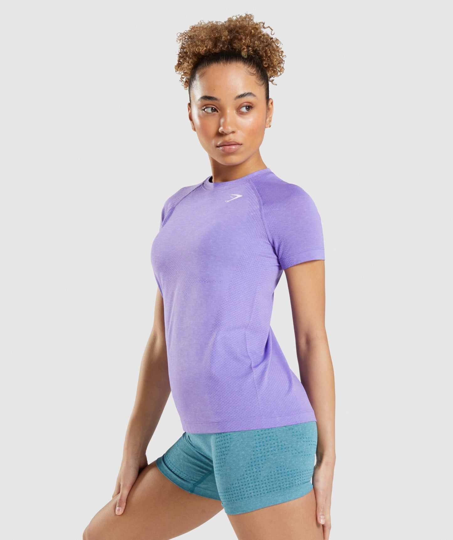 Gymshark Vital Seamless 2.0 Light T-Shirt - Bright Purple Marl