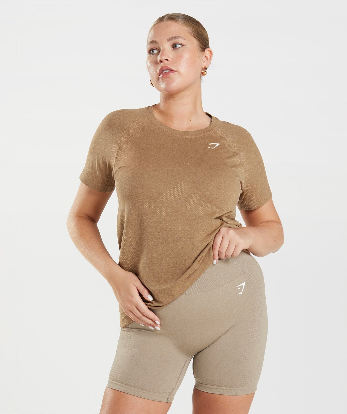 Gymshark Vital Seamless 2.0 Light T-Shirt - Fawn Marl
