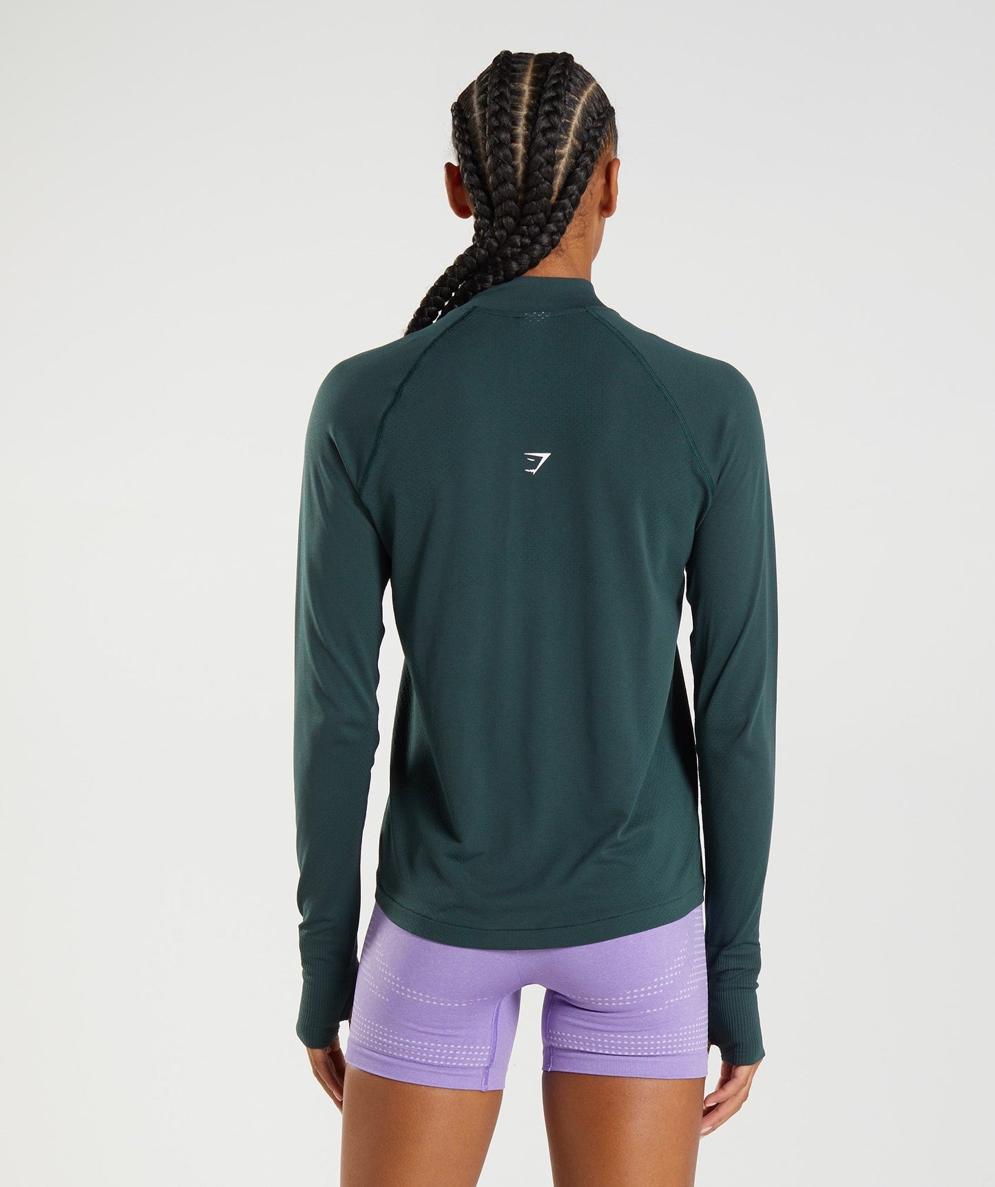 Gymshark Vital Seamless 1/2 Zip - Woodland Green Marl