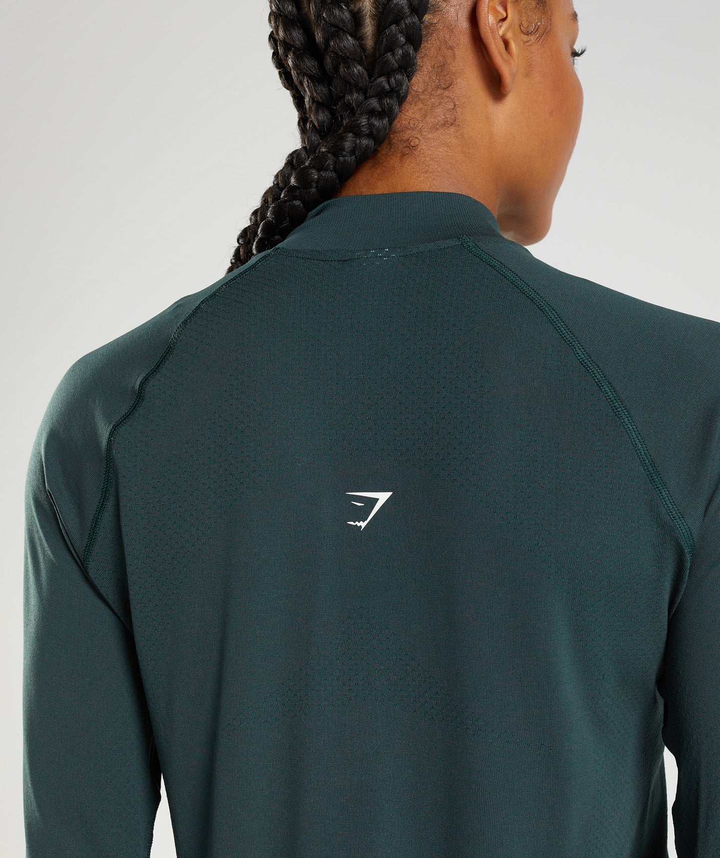 Gymshark Vital Seamless 1/2 Zip - Woodland Green Marl