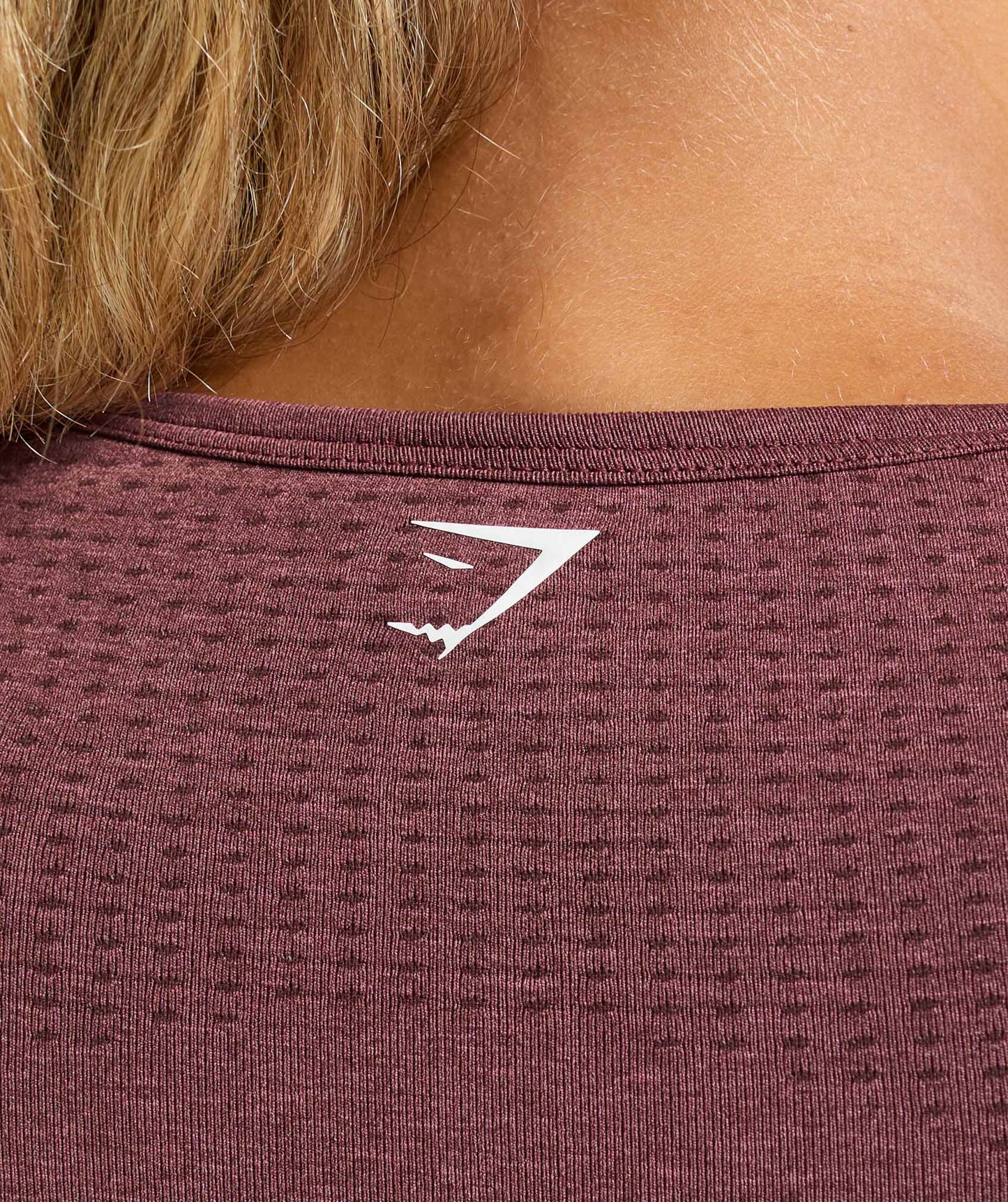 Gymshark Vital Seamless Crop Top - Burgundy Pink /Marl
