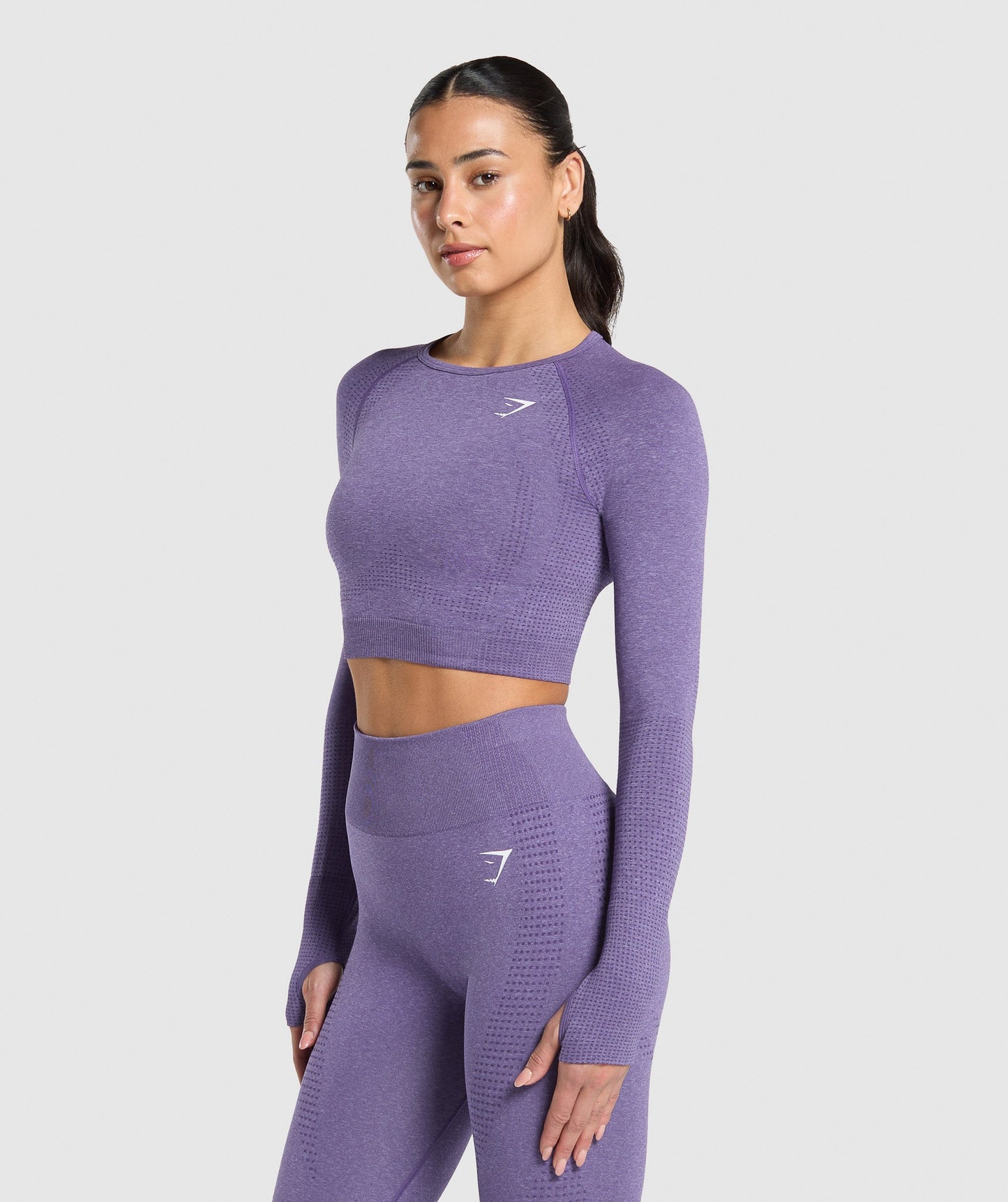 Gymshark Vital Seamless 2.0 Crop Top - Functional Purple/Marl