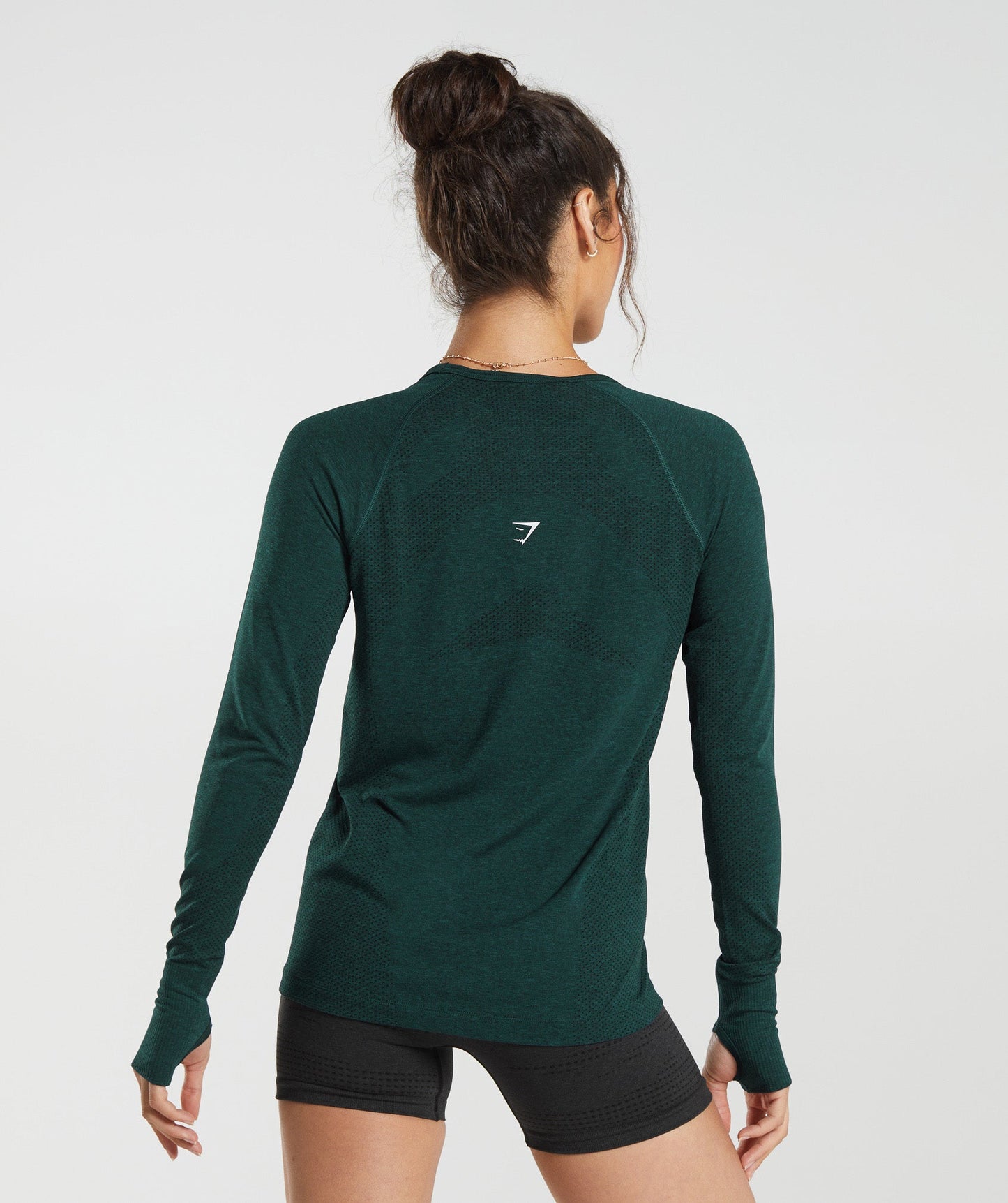 Gymshark Vital Seamless 2.0 Light Long Sleeve Top - Deep Teal Marl