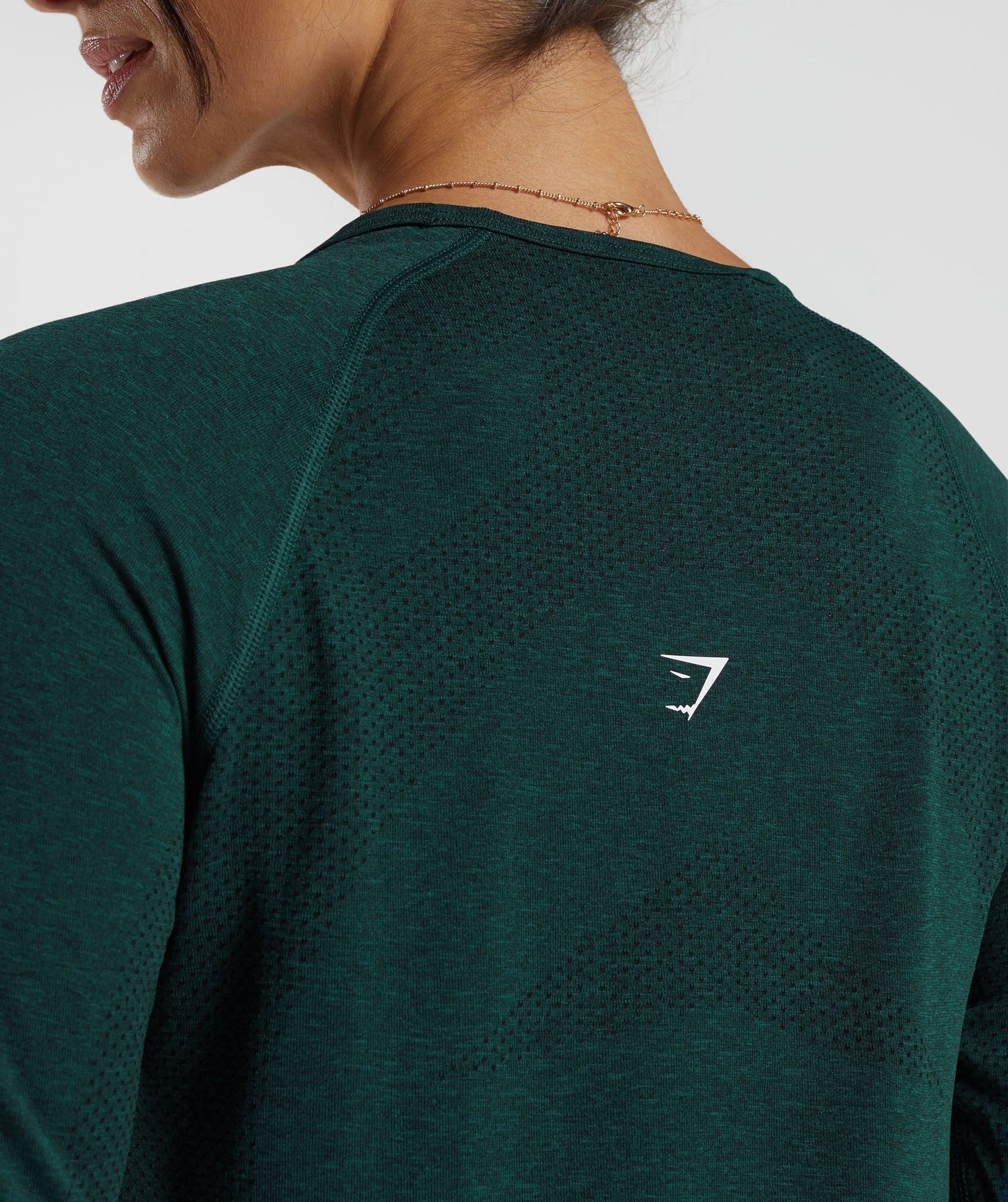 Gymshark Vital Seamless 2.0 Light Long Sleeve Top - Deep Teal Marl