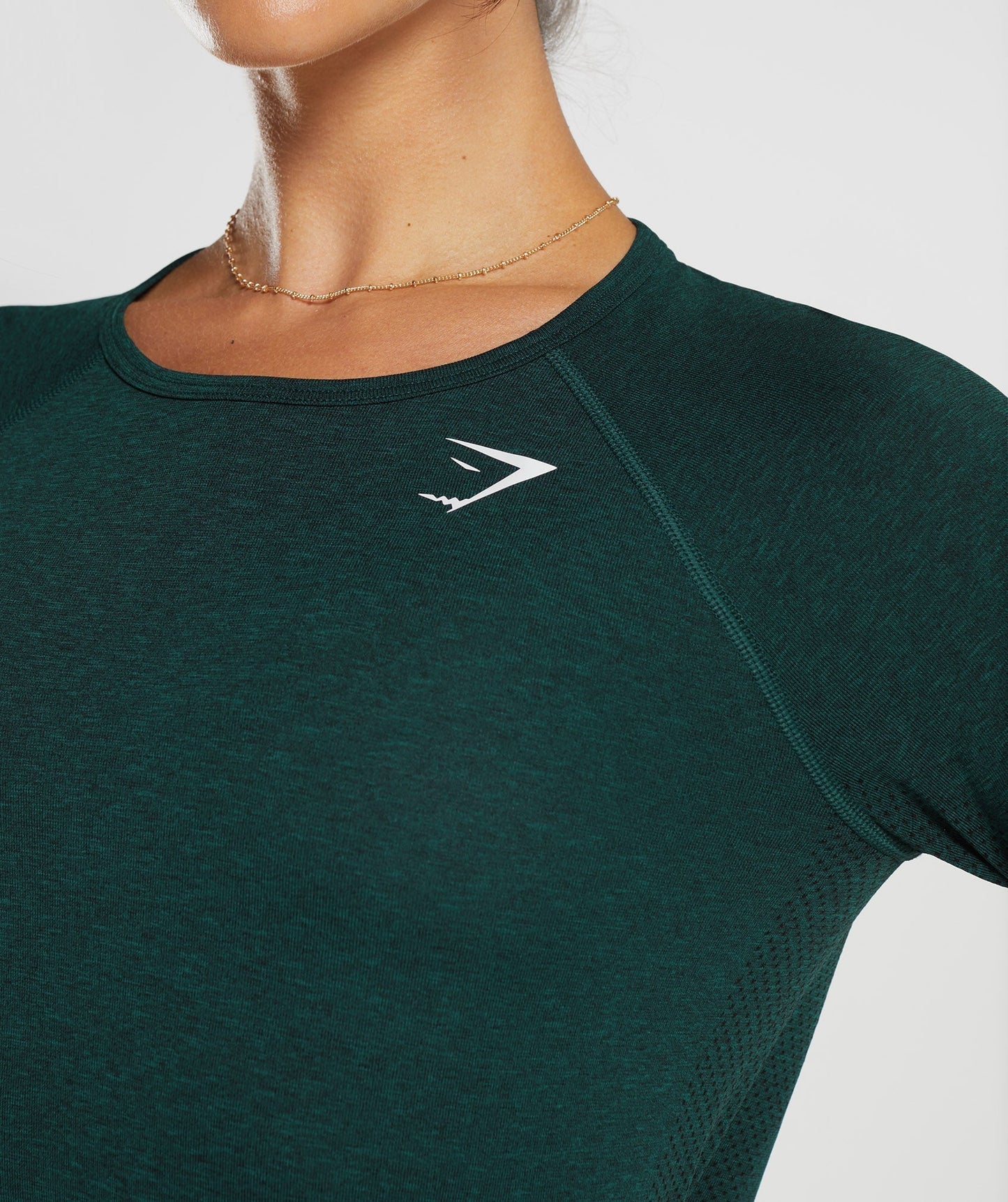 Gymshark Vital Seamless 2.0 Light Long Sleeve Top - Deep Teal Marl