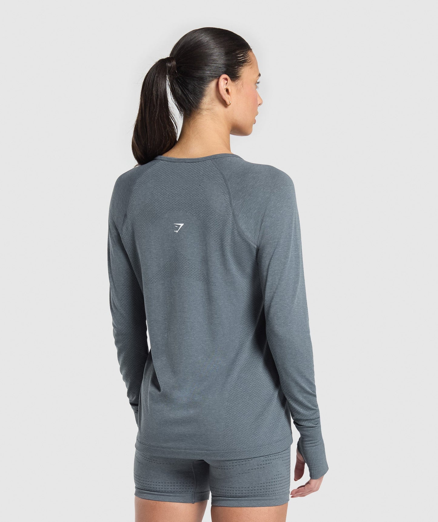 Gymshark Vital Seamless 2.0 Light Long Sleeve Top - Strong Grey/Marl