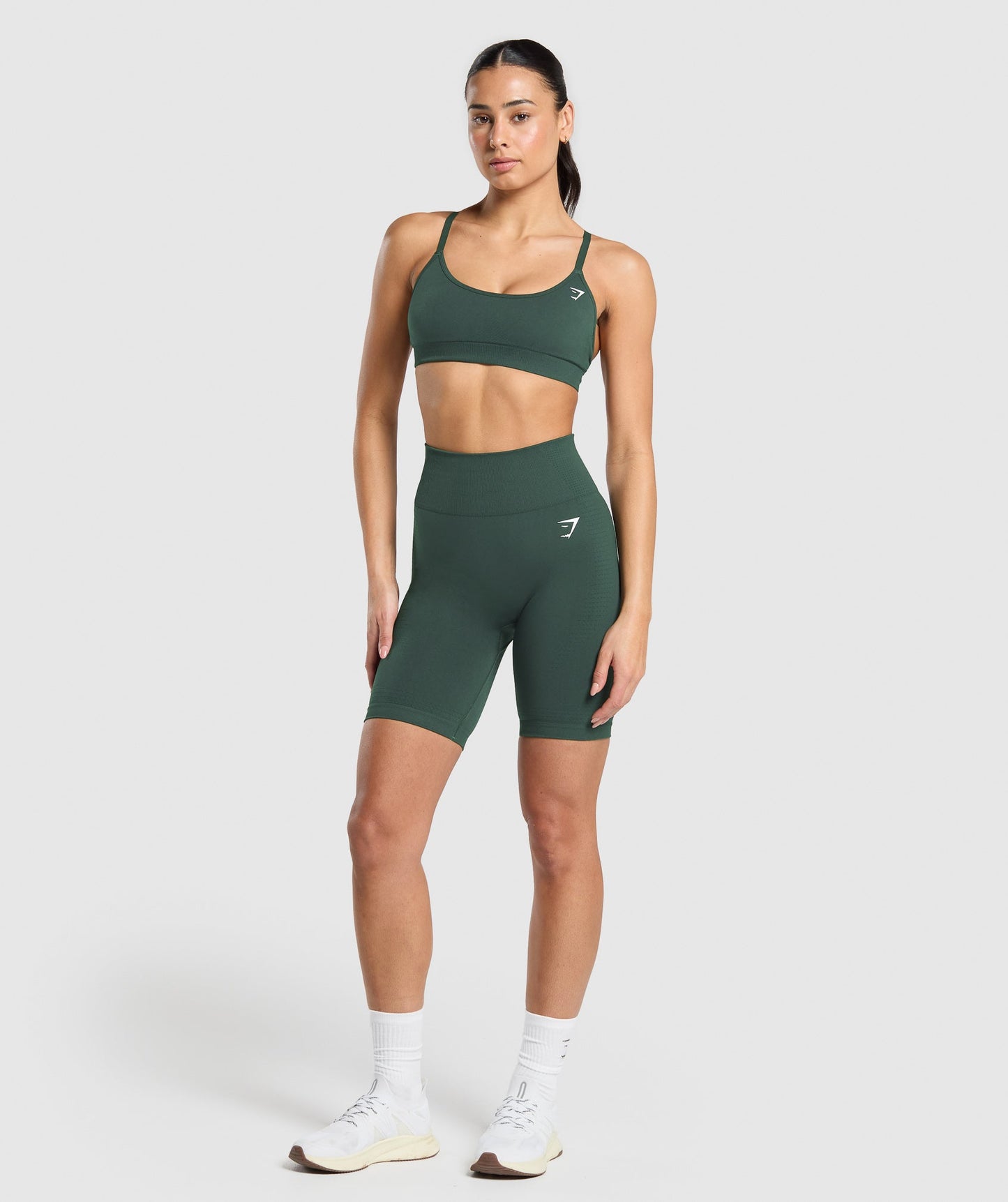 Gymshark Vital Seamless 7 Inch Shorts - Woodland Green Marl