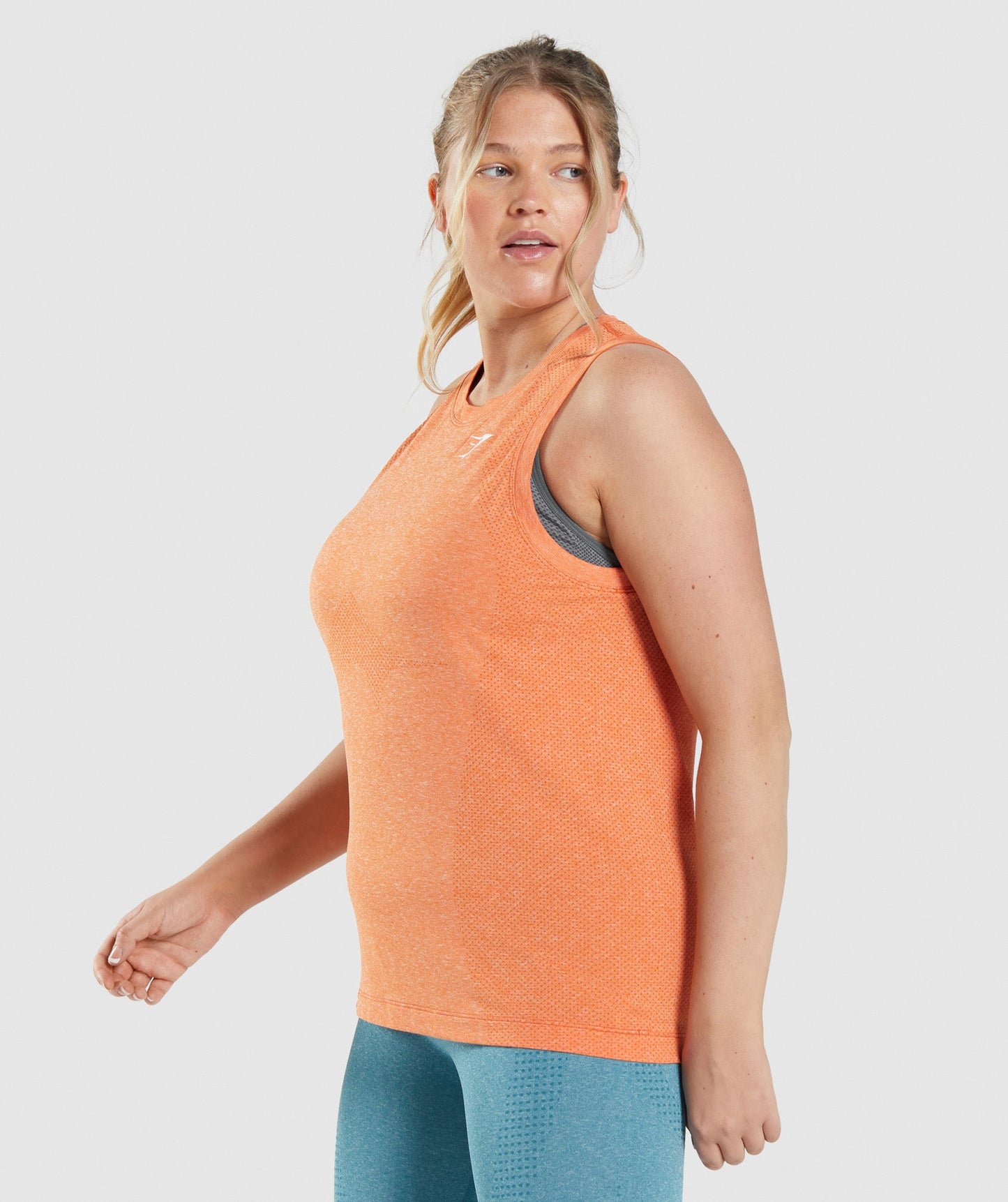 Gymshark Vital Seamless 2.0 Light Tank - Apricot Orange Marl