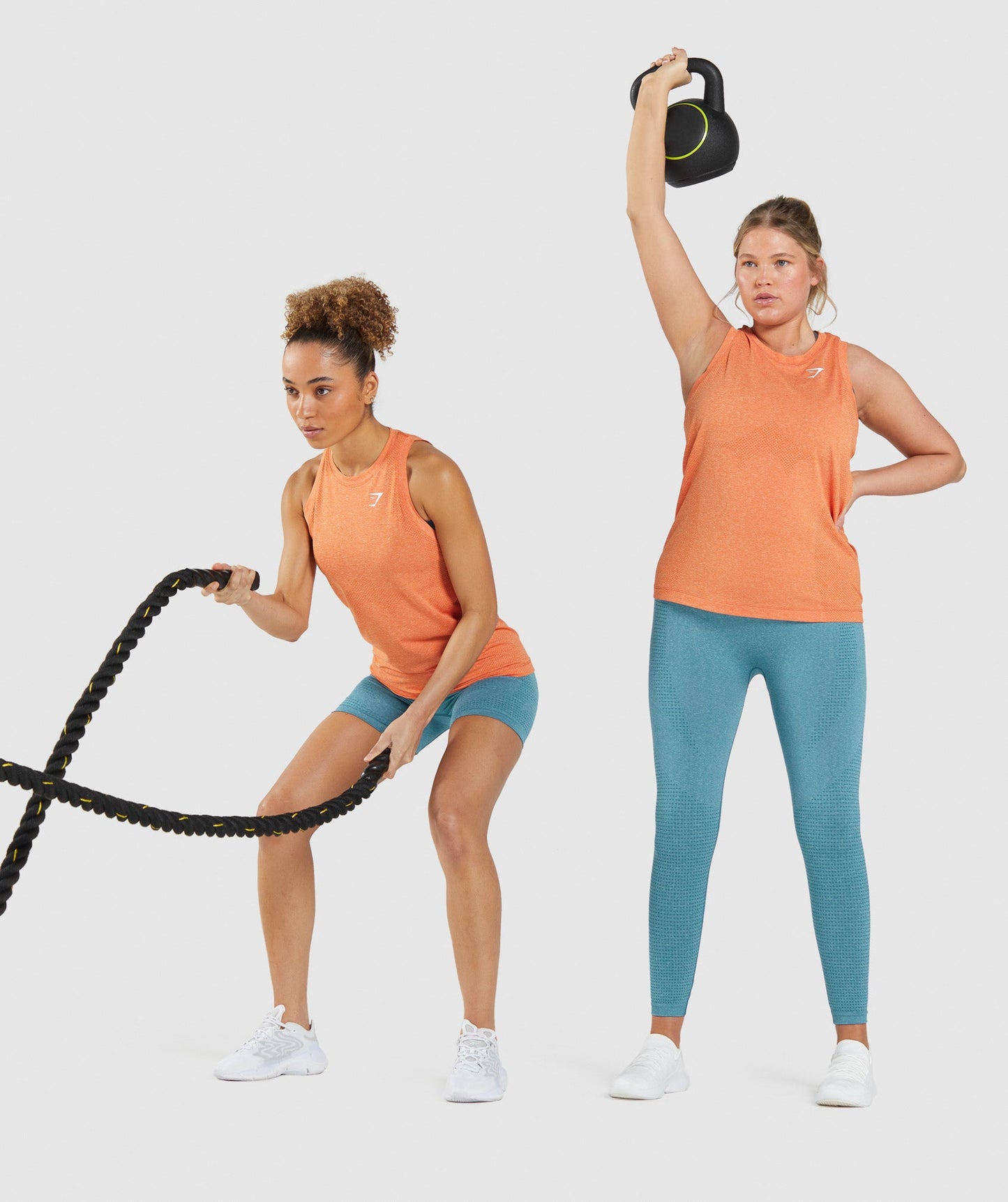 Gymshark Vital Seamless 2.0 Light Tank - Apricot Orange Marl
