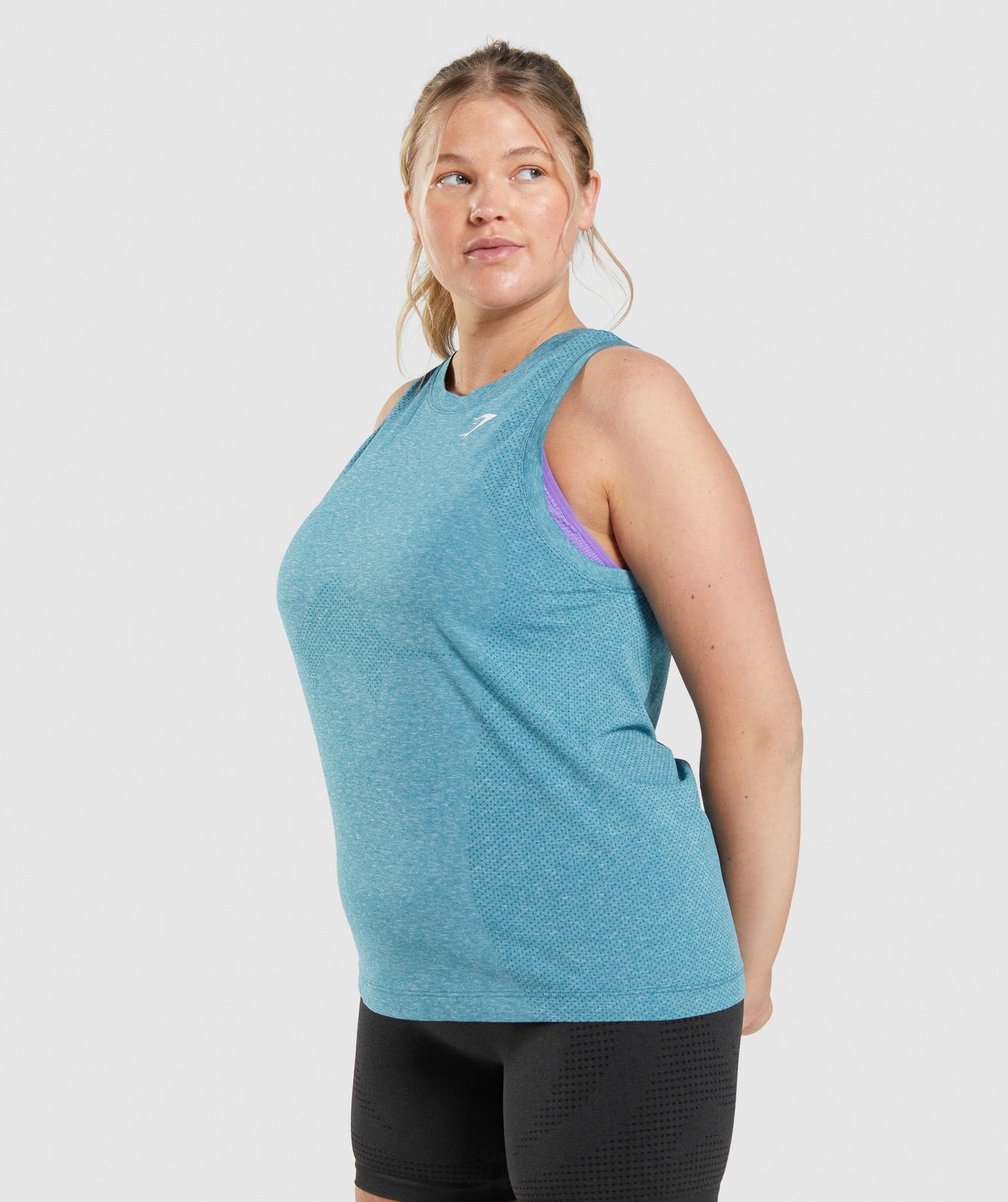 Gymshark Vital Seamless 2.0 Light Tank - Tahoe Teal Marl
