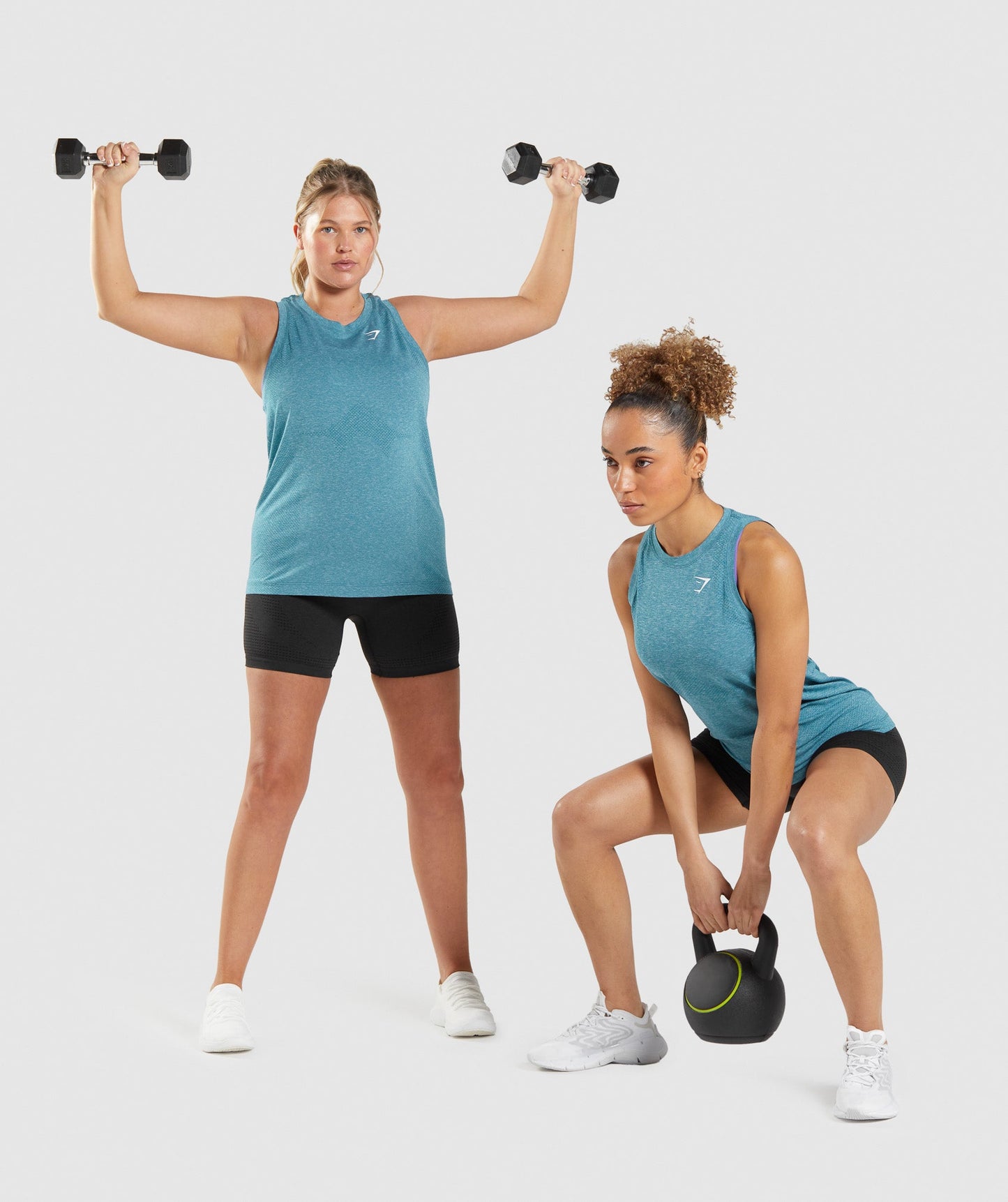 Gymshark Vital Seamless 2.0 Light Tank - Tahoe Teal Marl