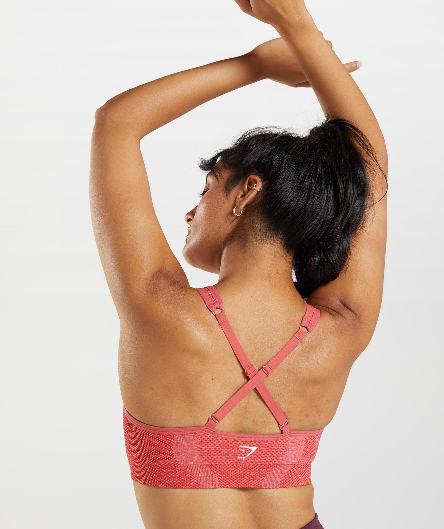 Gymshark Vital Seamless 2.0 V Neck Sports Bra - Chilli Red Marl