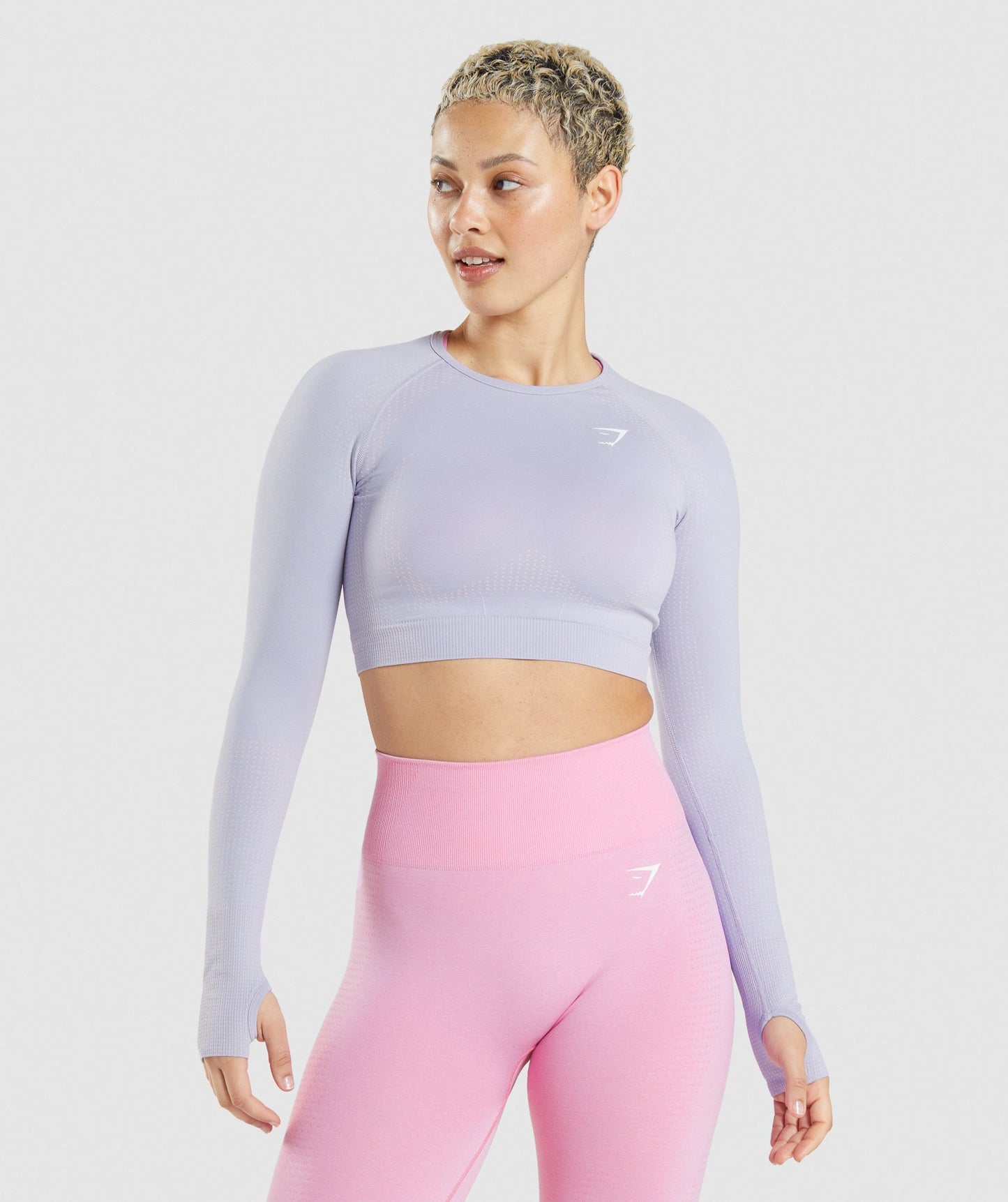 Gymshark Vital Seamless 2.0 Crop Top - Moonstone Blue Marl