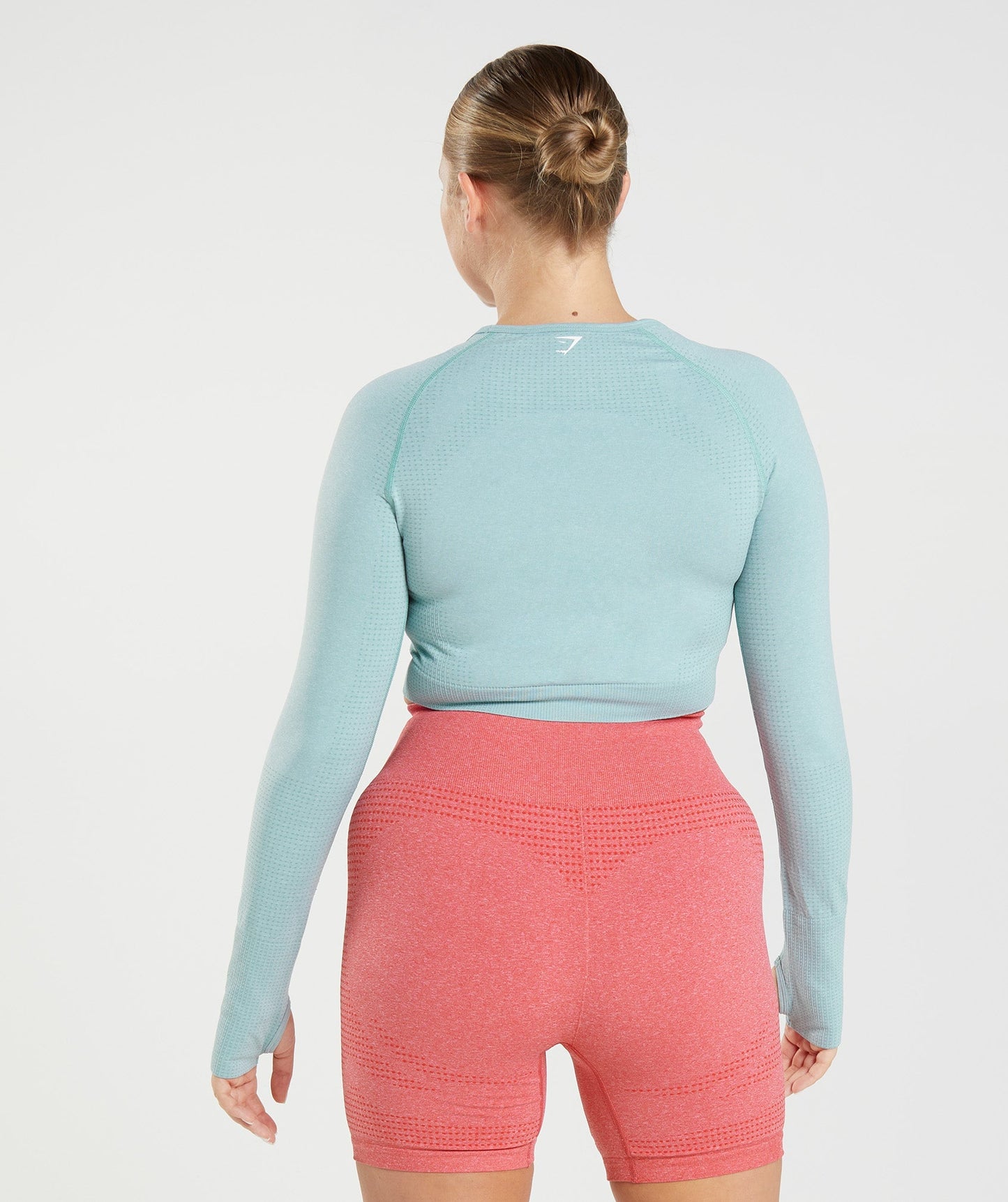 Gymshark Vital Seamless 2.0 Crop Top - Pearl Blue Marl
