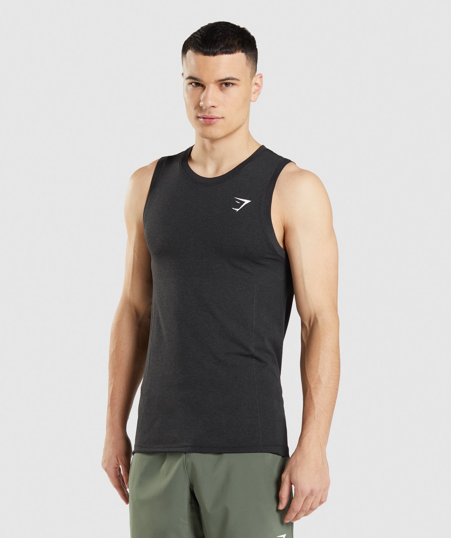 Gymshark Vital Seamless Light Tank - Black Marl