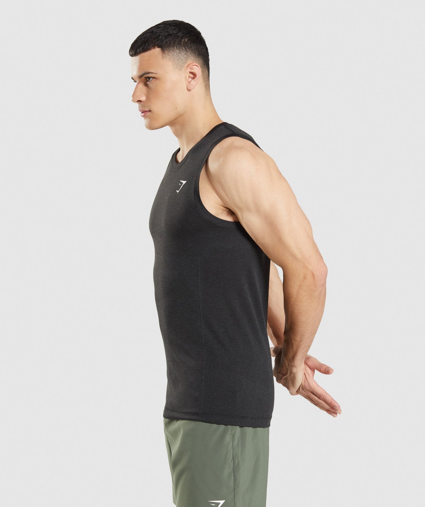 Gymshark Vital Seamless Light Tank - Black Marl