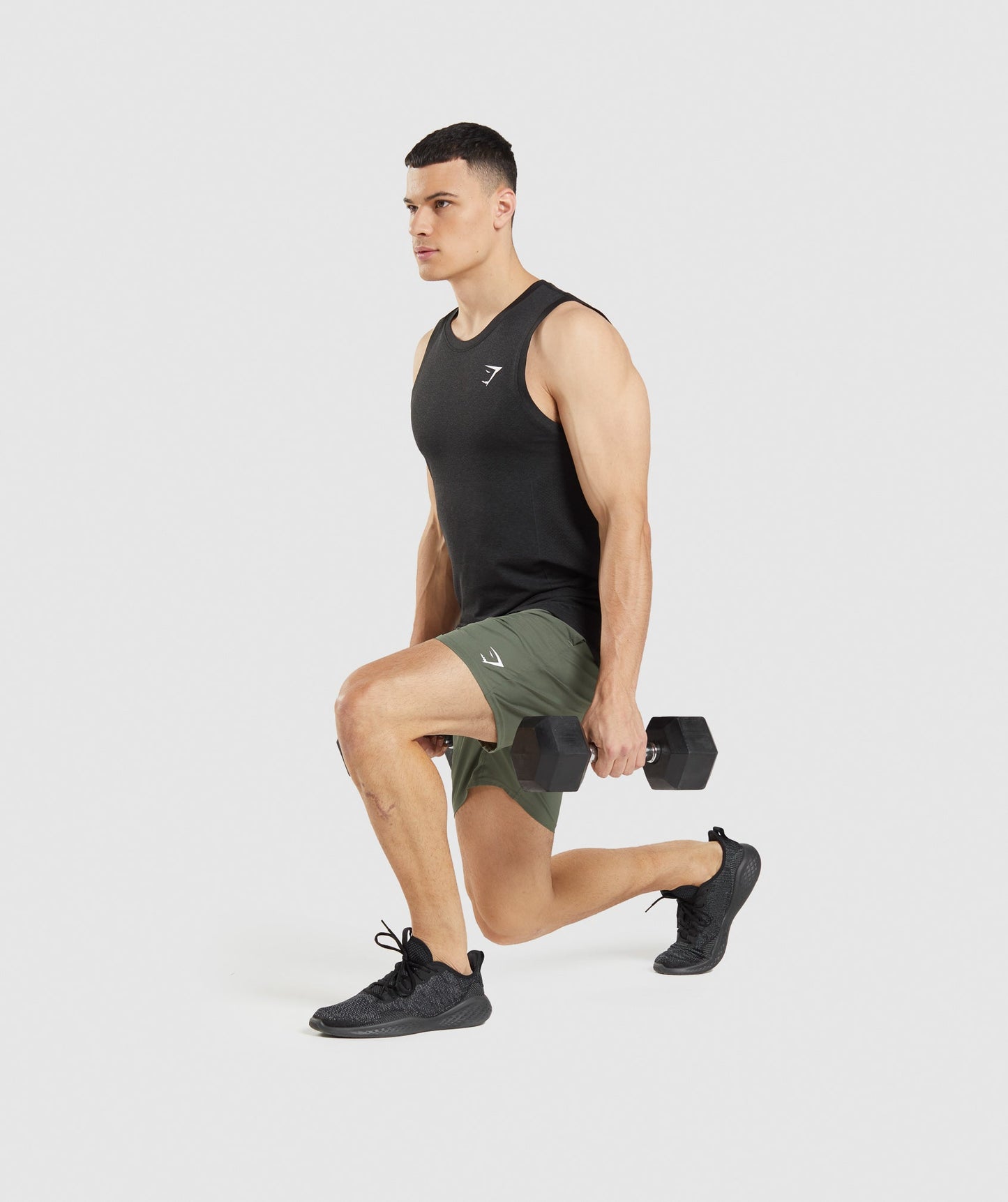 Gymshark Vital Seamless Light Tank - Black Marl