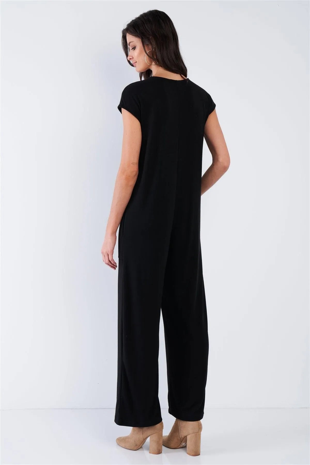 Black Button Up Jumpsuit / 2-2-2