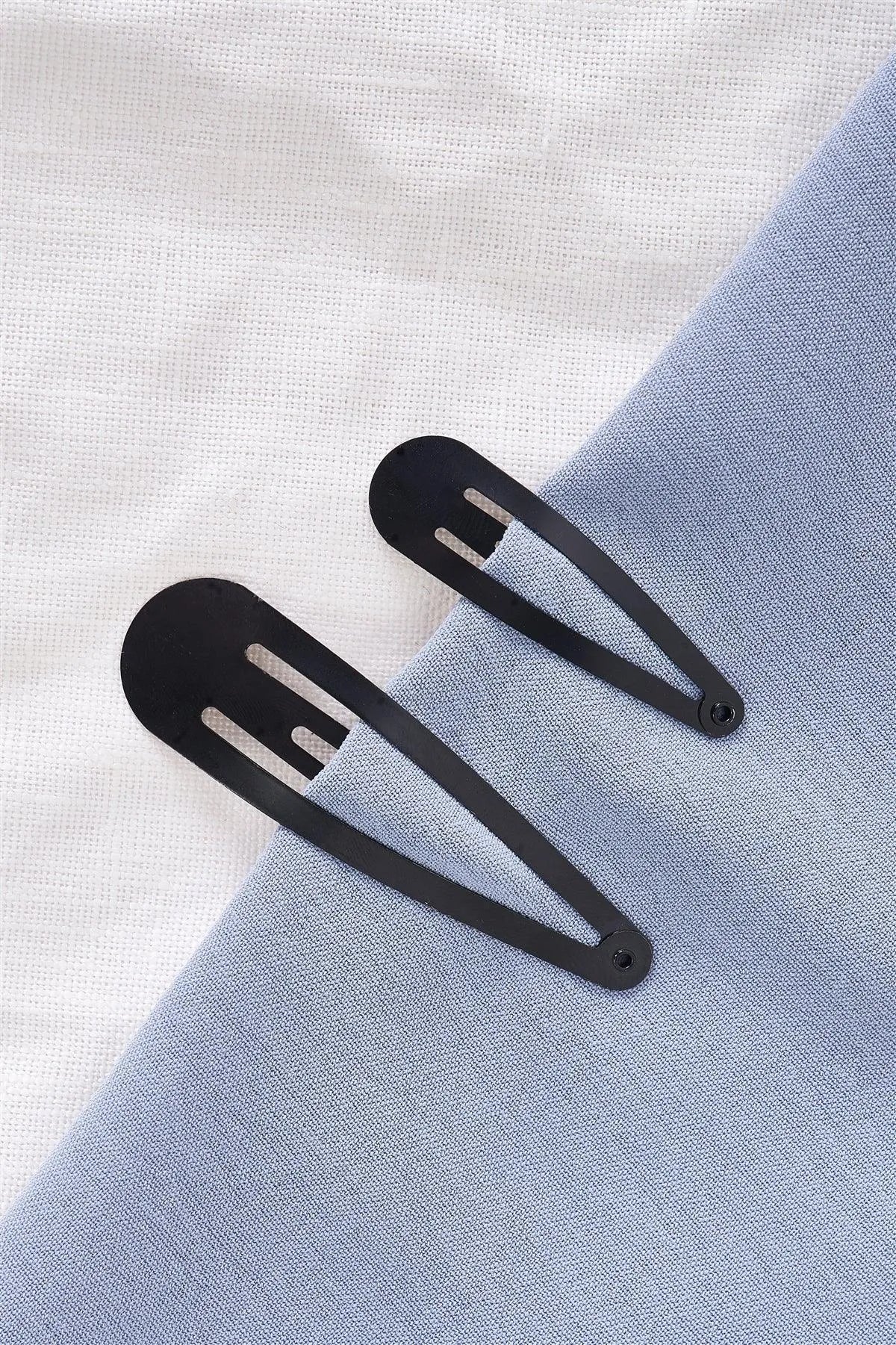 3pcs Large Black Vintage Plain Triangular Hair Clip