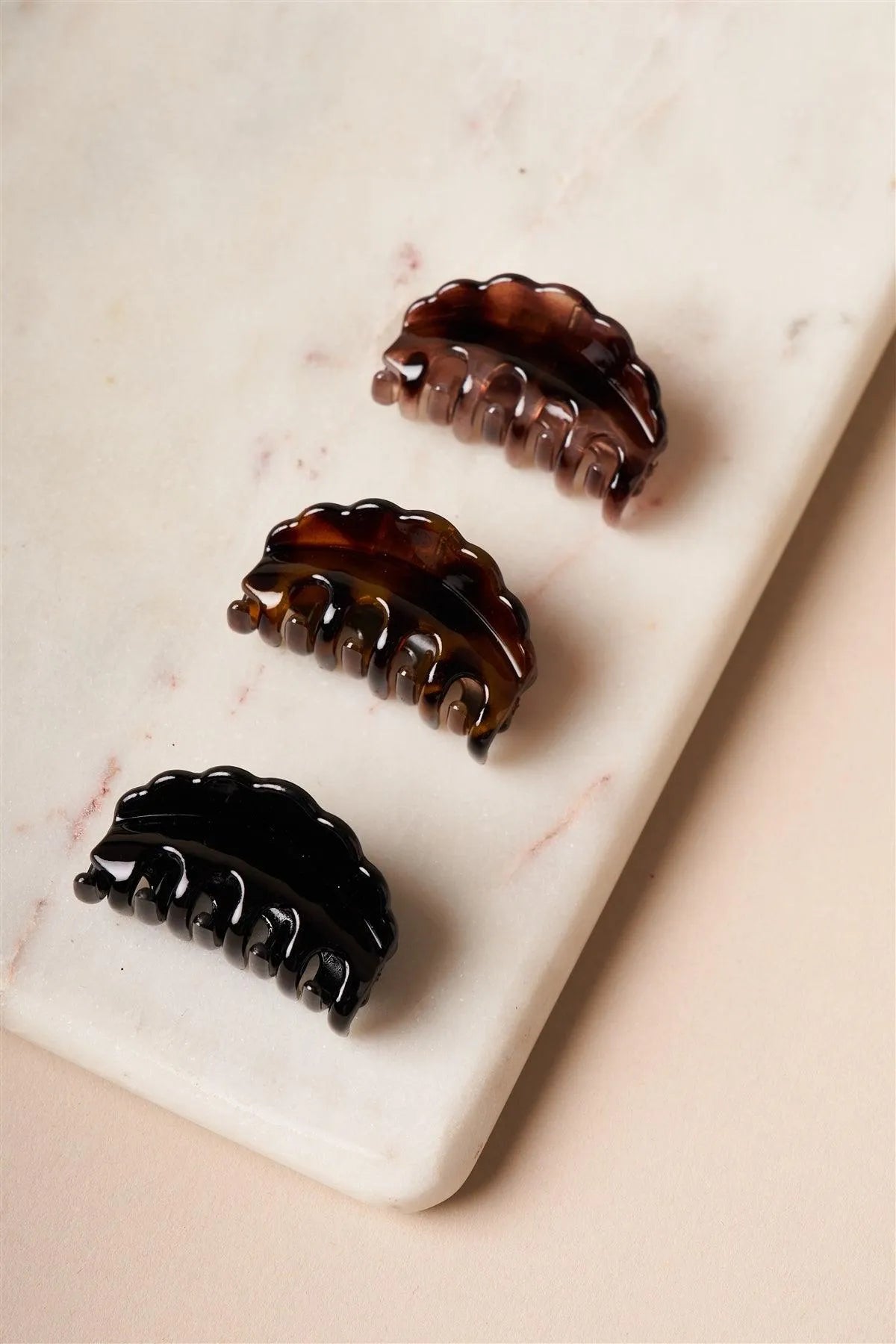 12pcs Brown And Black Mini Butterfly Clips