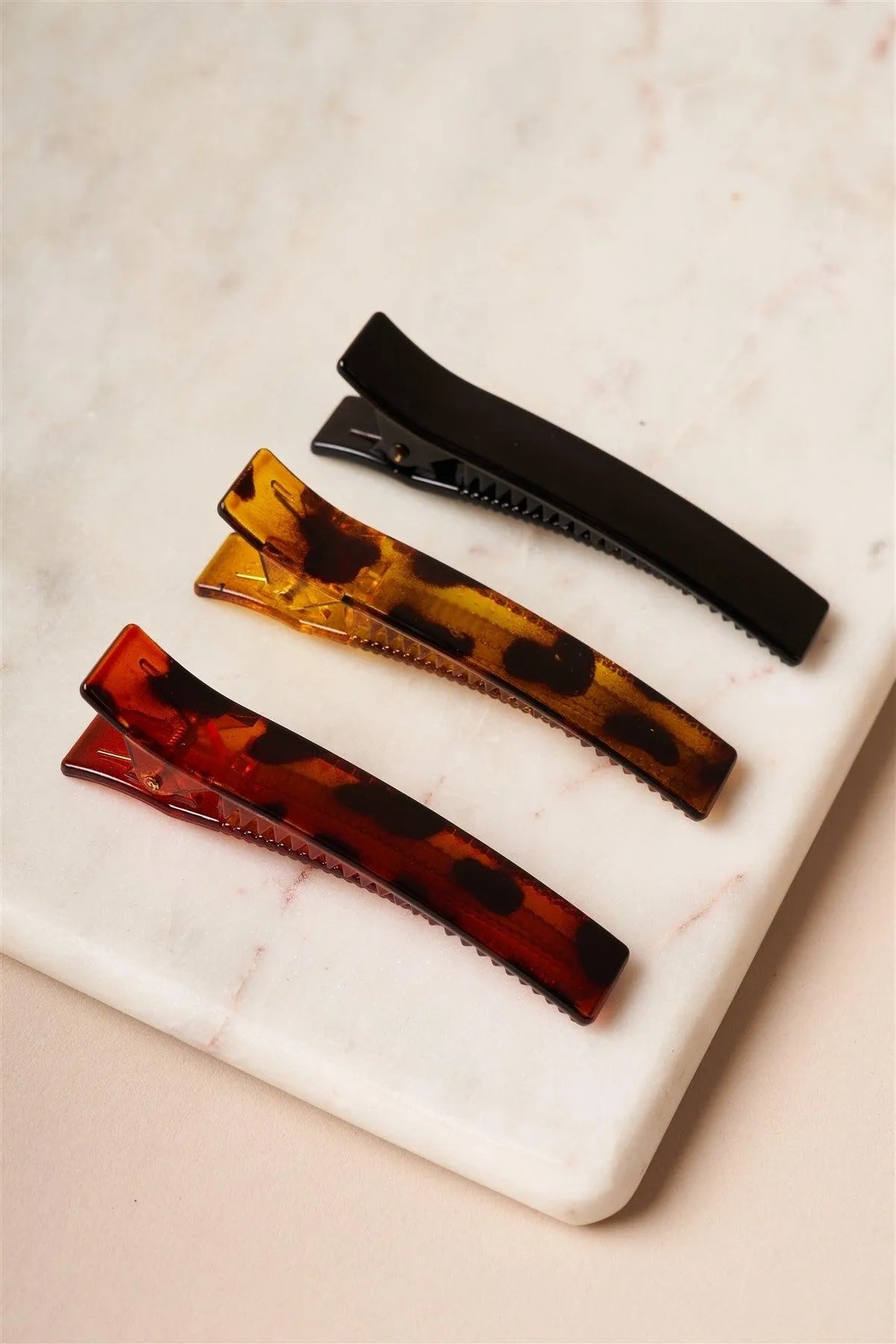 12pcs Amber-Brown-Black Alligator Clips