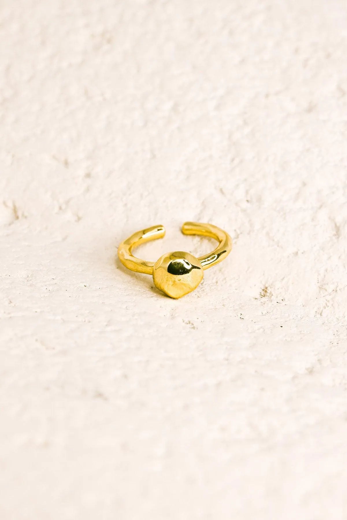 Ball Chunk Adjustable Gold Ring