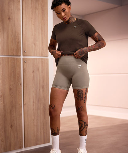 Gymshark Vital Seamless 2.0 Light T-Shirt - Espresso Marl