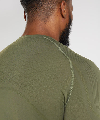 Gymshark 315 Long Sleeve T-Shirt - Core Olive/Marsh Green