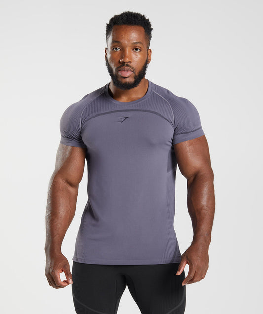 Gymshark 315 Seamless T-Shirt - Mercury Purple/Black