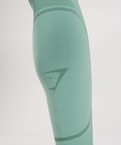 Gymshark 315 Seamless Tights - Ink Teal/Jewel Green