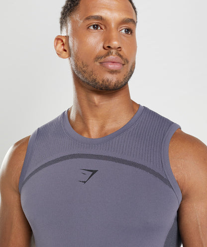 Gymshark 315 Seamless Tank - Mercury Purple/Black