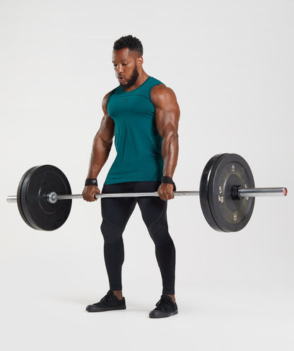Gymshark 315 Seamless Tank - Winter Teal/Black
