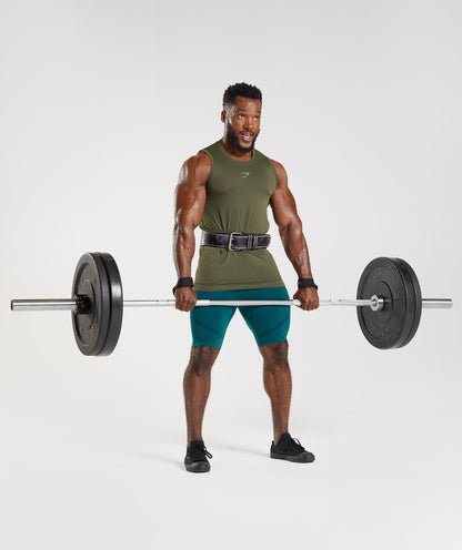 Gymshark 315 Seamless Tank - Core Olive/Marsh Green