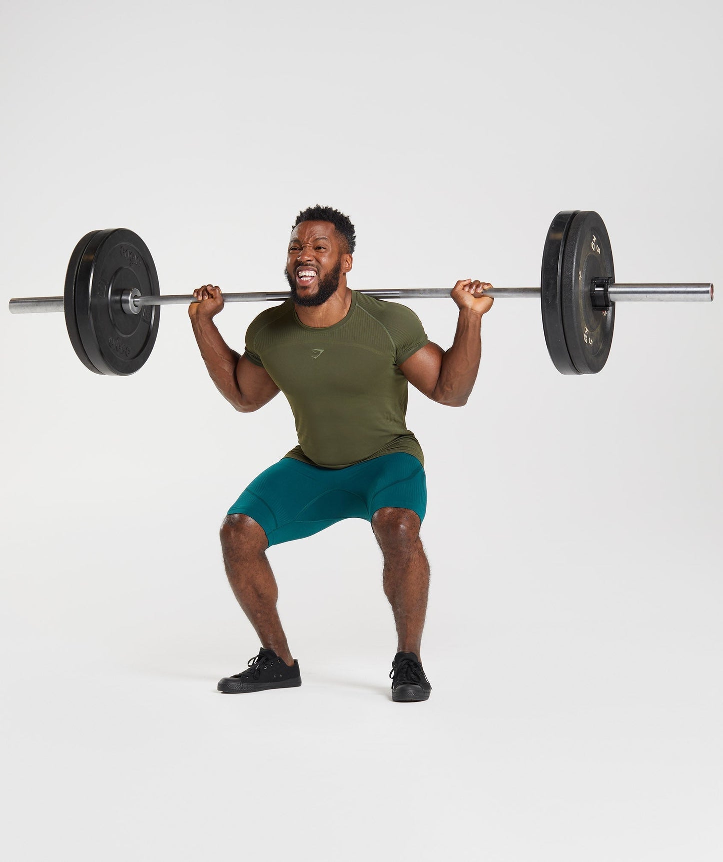 Gymshark 315 Seamless T-Shirt - Core Olive/Marsh Green