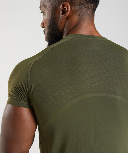 Gymshark 315 Seamless T-Shirt - Core Olive/Marsh Green