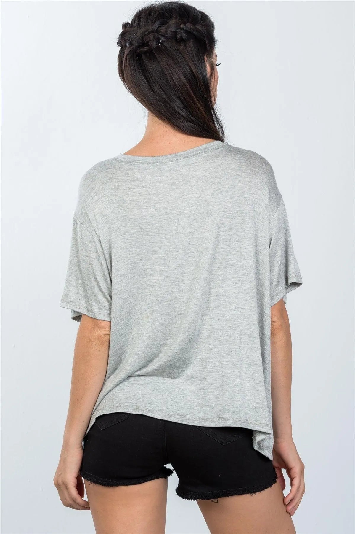 Black Distressed High Waisted Short / 2-2-2