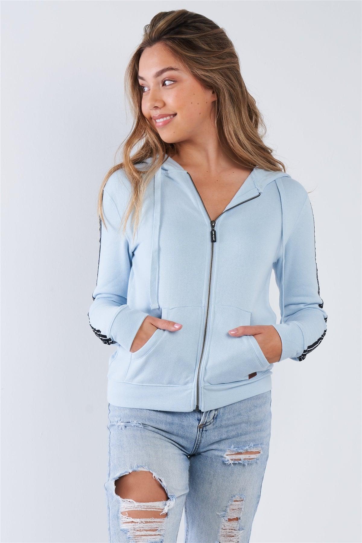 Baby Blue "I Am Peace, All Of Me" Graphic Hoodie