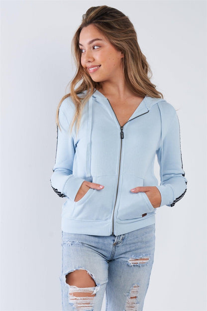 Baby Blue "I Am Peace, All Of Me" Graphic Hoodie Sweatshirt