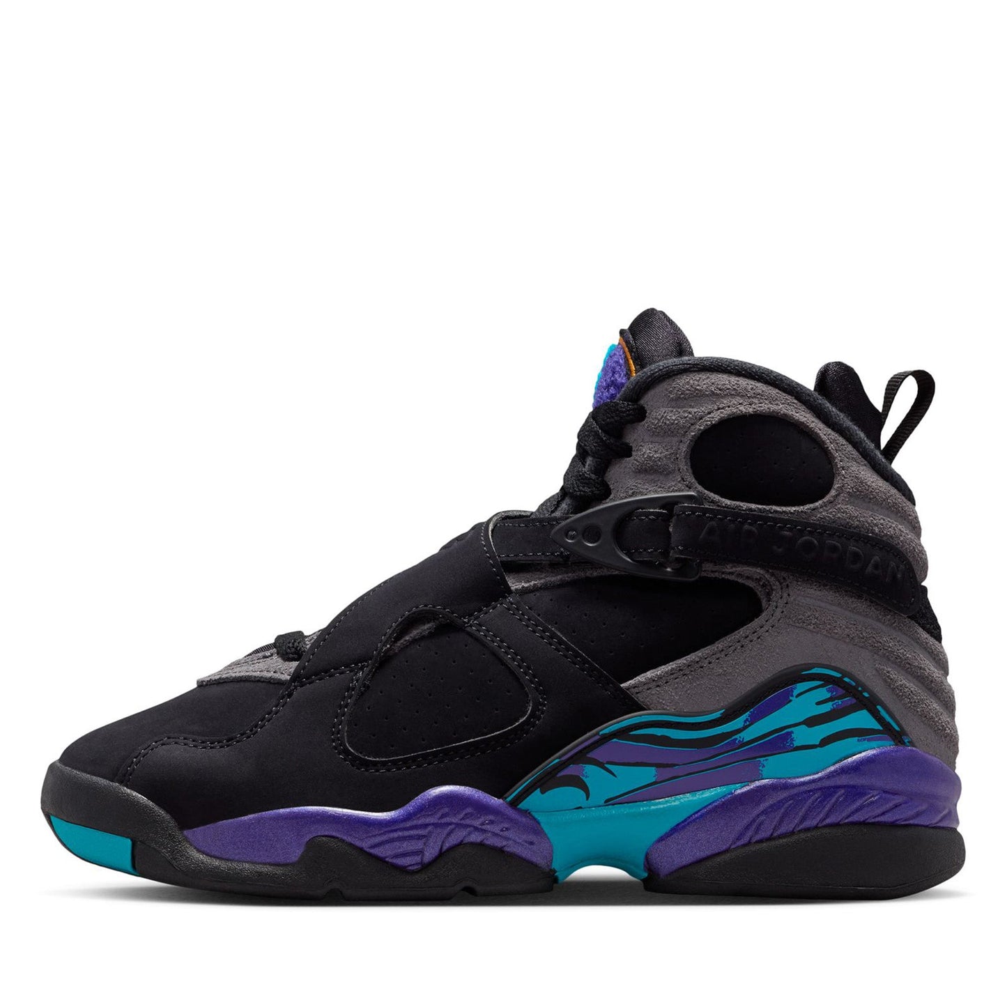 Air Jordan 8 Retro 'Aqua' (GS) - Black/Multi