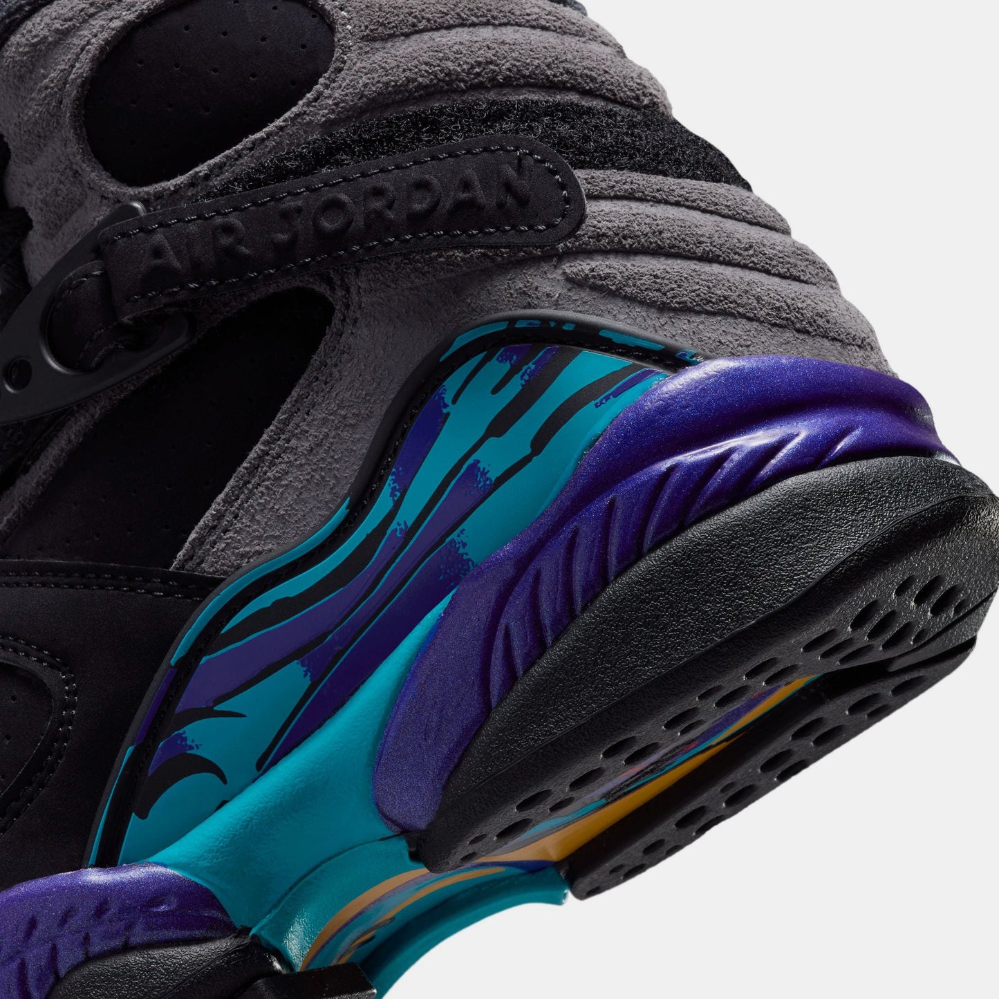 Air Jordan 8 Retro 'Aqua' (GS) - Black/Multi