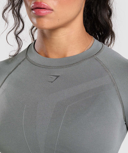 Gymshark Activate Long Sleeve Top - Brushed Grey