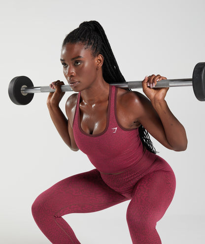 Gymshark Adapt Animal Seamless Crop Tank - Reef | Cherry Brown