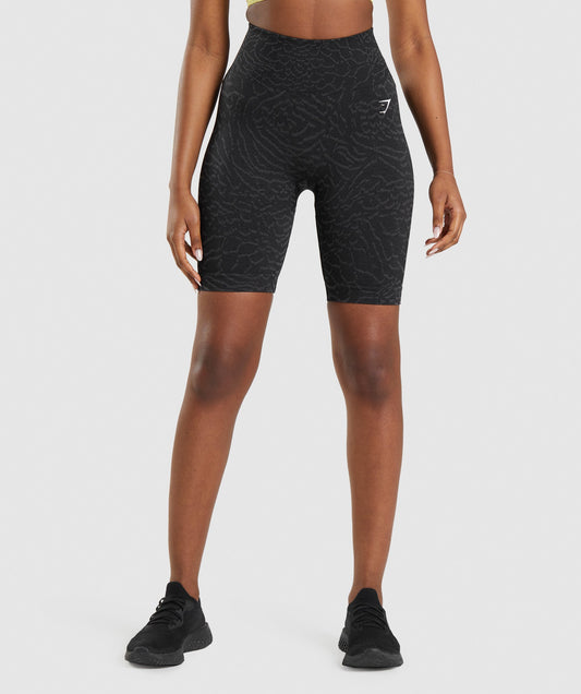 Gymshark Adapt Animal Seamless Cycling Shorts - Black