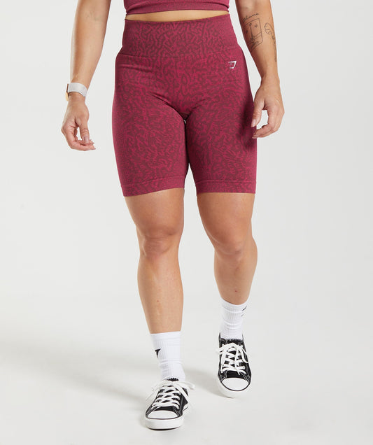 Gymshark Adapt Animal Seamless Cycling Shorts - Reef | Cherry Brown